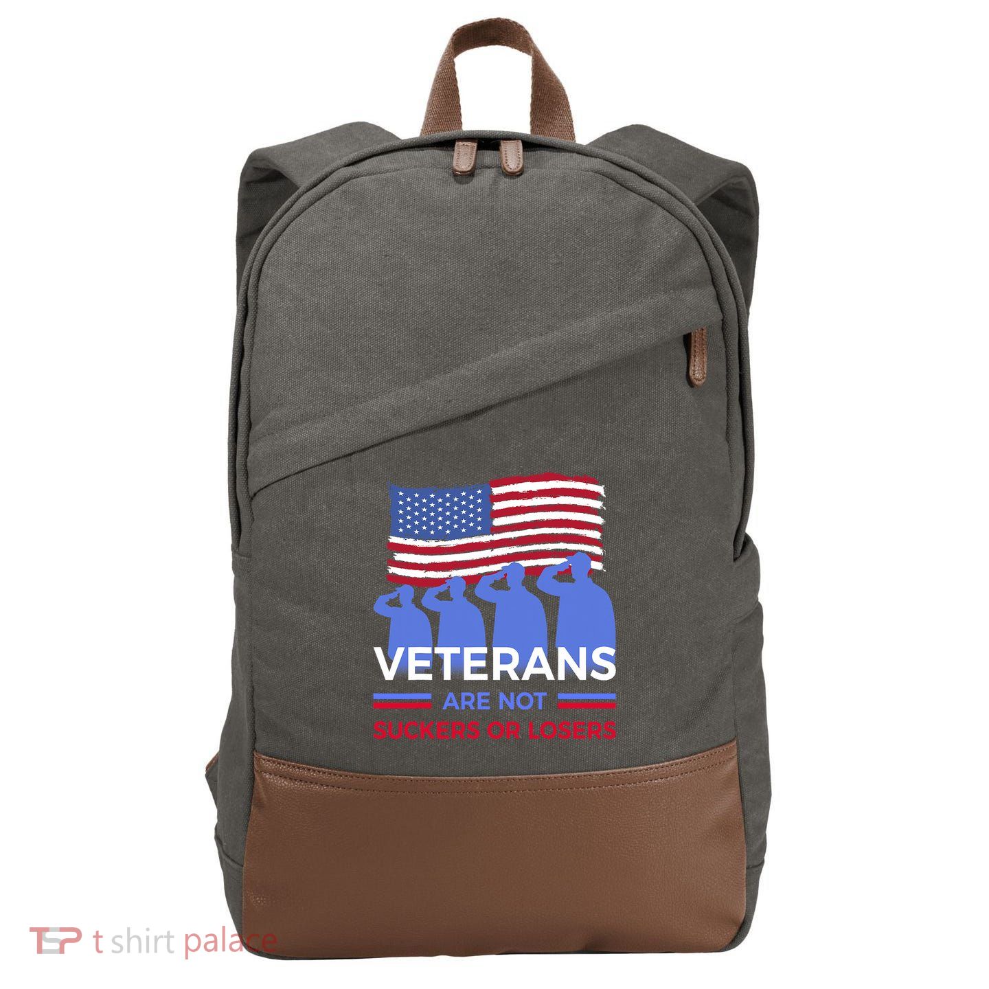 Veterans Are Not Suckers Or Losers Cotton Canvas Backpack