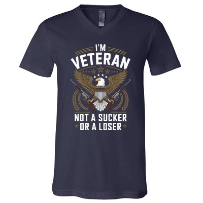 Veterans Are Not Suckers Or Losers V-Neck T-Shirt