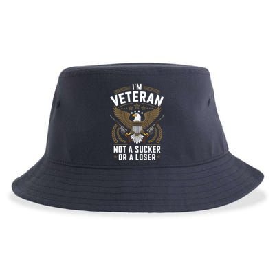 Veterans Are Not Suckers Or Losers Sustainable Bucket Hat