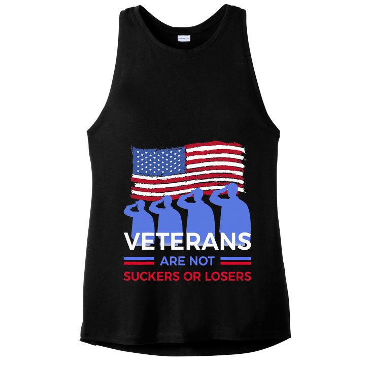 Veterans Are Not Suckers Or Losers Ladies PosiCharge Tri-Blend Wicking Tank