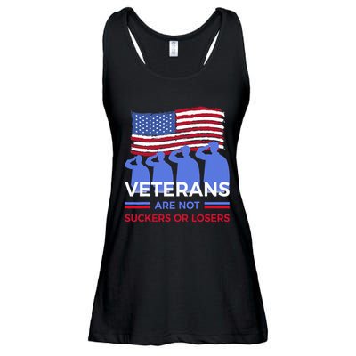 Veterans Are Not Suckers Or Losers Ladies Essential Flowy Tank
