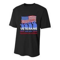Veterans Are Not Suckers Or Losers Youth Performance Sprint T-Shirt