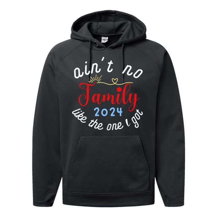 Vintage AinT No Family Like The One Performance Fleece Hoodie