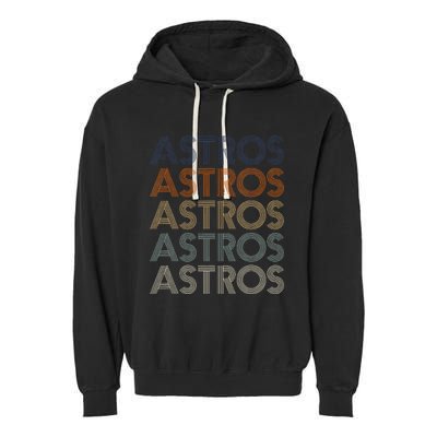 Vintage Astros Name Throwback Retro Apparel Gift Wo Garment-Dyed Fleece Hoodie