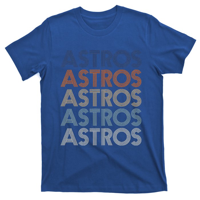 Vintage Astros Name Throwback Retro Apparel Gift Wo T-Shirt