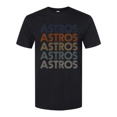 Vintage Astros Name Throwback Retro Apparel Gift Wo Softstyle CVC T-Shirt