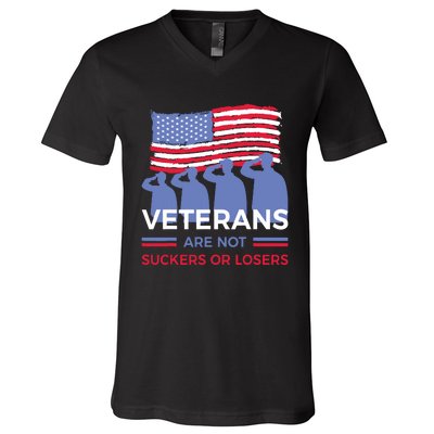 Veterans Are Not Suckers Or Losers V-Neck T-Shirt