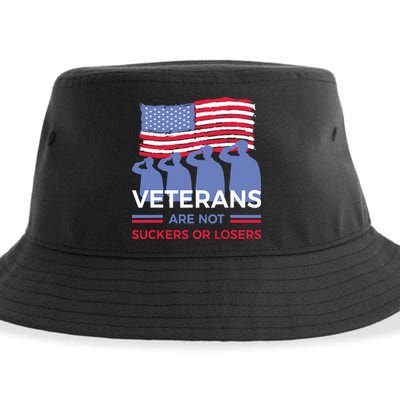 Veterans Are Not Suckers Or Losers Sustainable Bucket Hat