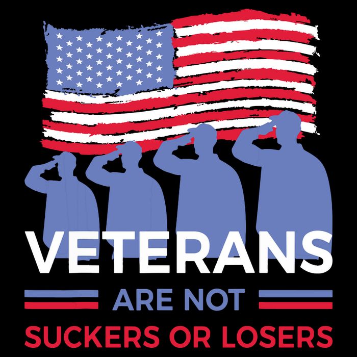 Veterans Are Not Suckers Or Losers Button