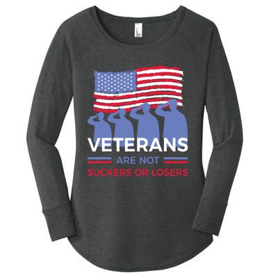 Veterans Are Not Suckers Or Losers Women's Perfect Tri Tunic Long Sleeve Shirt