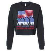 Veterans Are Not Suckers Or Losers Cropped Pullover Crew