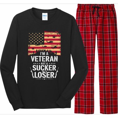 Veterans Are Not Suckers Or Losers Long Sleeve Pajama Set