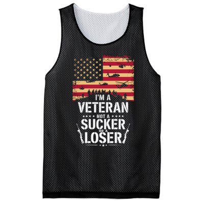 Veterans Are Not Suckers Or Losers Mesh Reversible Basketball Jersey Tank