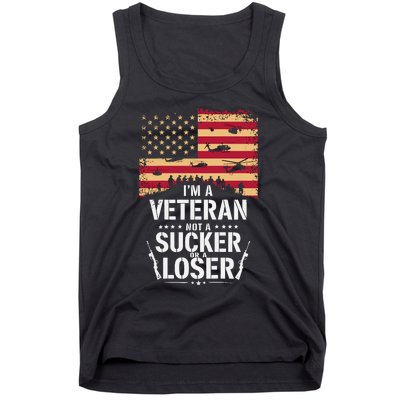 Veterans Are Not Suckers Or Losers Tank Top