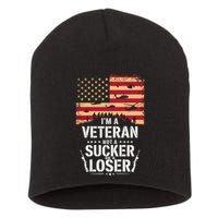 Veterans Are Not Suckers Or Losers Short Acrylic Beanie