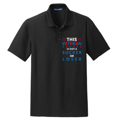 Veterans Are Not Suckers Or Losers Patriotic Pride Dry Zone Grid Polo