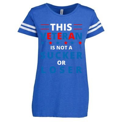 Veterans Are Not Suckers Or Losers Patriotic Pride Enza Ladies Jersey Football T-Shirt