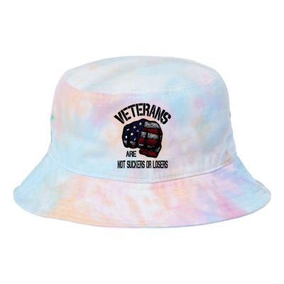 Veterans Are Not Suckers Or Losers Anti Trump Vets Heroes Tie Dye Newport Bucket Hat