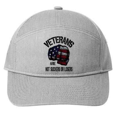 Veterans Are Not Suckers Or Losers Anti Trump Vets Heroes 7-Panel Snapback Hat