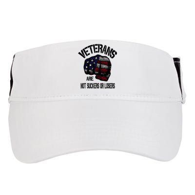 Veterans Are Not Suckers Or Losers Anti Trump Vets Heroes Adult Drive Performance Visor