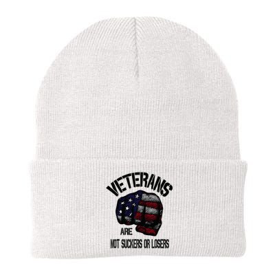 Veterans Are Not Suckers Or Losers Anti Trump Vets Heroes Knit Cap Winter Beanie