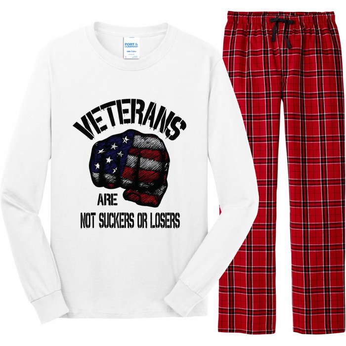 Veterans Are Not Suckers Or Losers Anti Trump Vets Heroes Long Sleeve Pajama Set