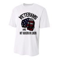 Veterans Are Not Suckers Or Losers Anti Trump Vets Heroes Performance Sprint T-Shirt