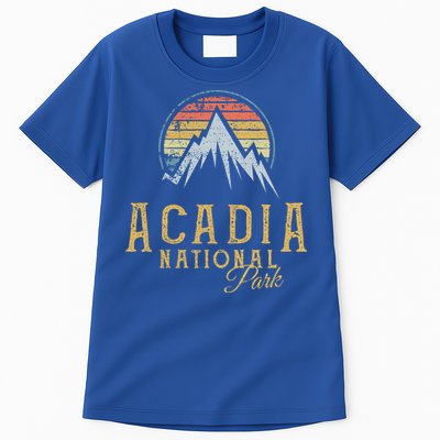 Vintage Acadia National Park Mountains Summit Meaningful Gift Tall T-Shirt