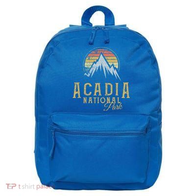 Vintage Acadia National Park Mountains Summit Meaningful Gift 16 in Basic Backpack