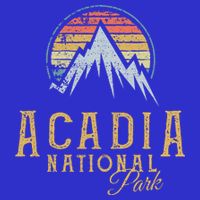 Vintage Acadia National Park Mountains Summit Meaningful Gift Womens Tank Top