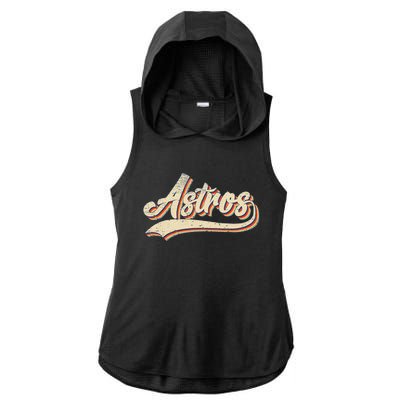 Vintage Astros Name Throwback Retro Apparel Gift Ladies PosiCharge Tri-Blend Wicking Draft Hoodie Tank