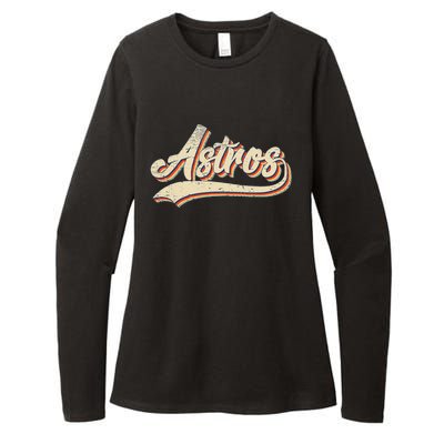 Vintage Astros Name Throwback Retro Apparel Gift Womens CVC Long Sleeve Shirt