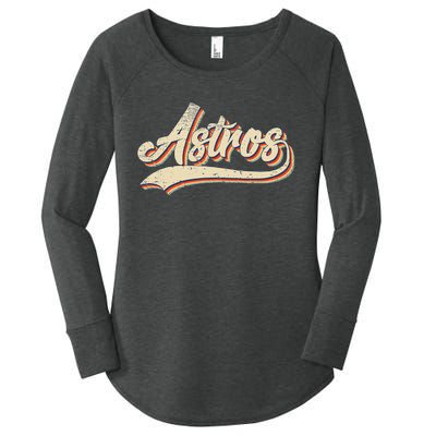 Vintage Astros Name Throwback Retro Apparel Gift Women's Perfect Tri Tunic Long Sleeve Shirt