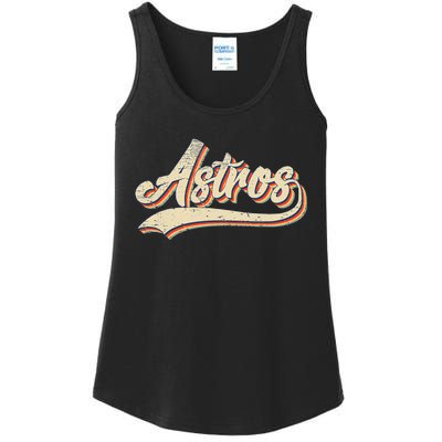 Vintage Astros Name Throwback Retro Apparel Gift Ladies Essential Tank