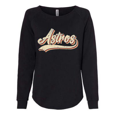 Vintage Astros Name Throwback Retro Apparel Gift Womens California Wash Sweatshirt