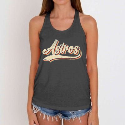 Vintage Astros Name Throwback Retro Apparel Gift Women's Knotted Racerback Tank