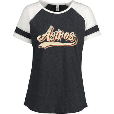 Vintage Astros Name Throwback Retro Apparel Gift Enza Ladies Jersey Colorblock Tee