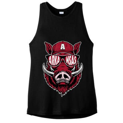 Vintage Arkansas Name Pride Apparel | Arkansas Name Styles Ladies PosiCharge Tri-Blend Wicking Tank