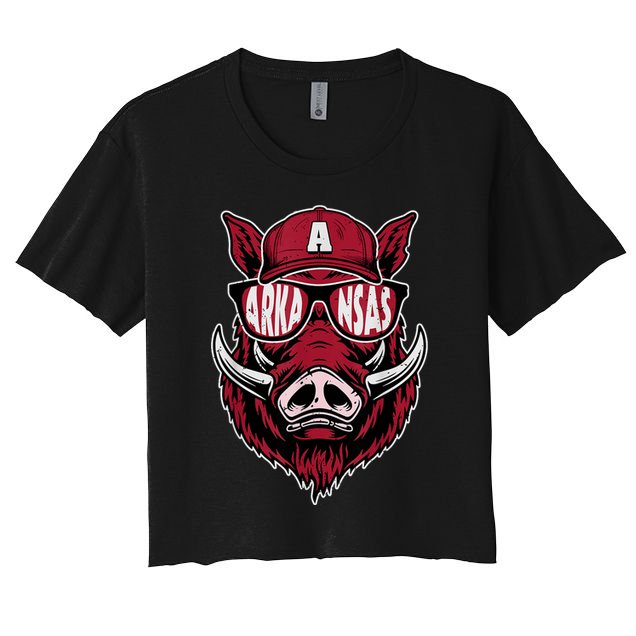Vintage Arkansas Name Pride Apparel | Arkansas Name Styles Crop Top