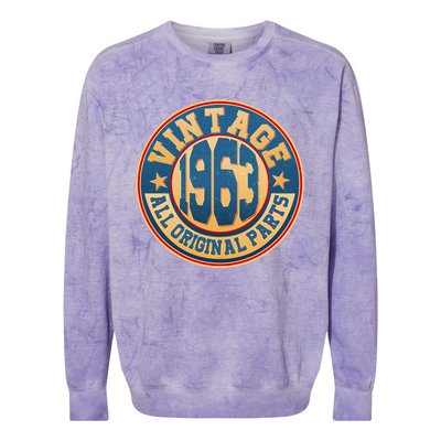 Vintage All Original Parts Emblem Shield 1963 60th Birthday Colorblast Crewneck Sweatshirt