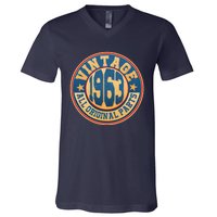 Vintage All Original Parts Emblem Shield 1963 60th Birthday V-Neck T-Shirt