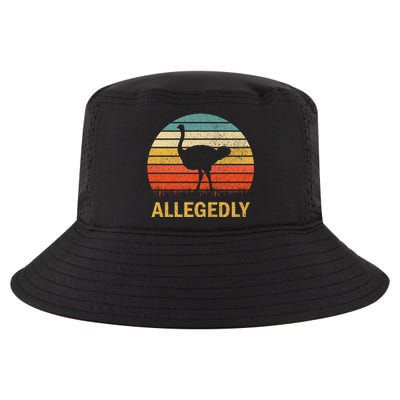 Vintage Allegedly Ostrich Retro Ostrich Lover Gift Cool Comfort Performance Bucket Hat