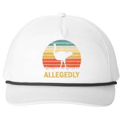 Vintage Allegedly Ostrich Retro Ostrich Lover Gift Snapback Five-Panel Rope Hat