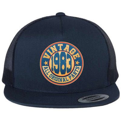 Vintage All Original Parts Emblem Shield 1983 40th Birthday Flatbill Hat