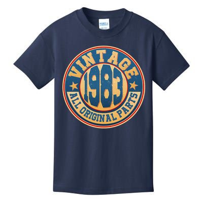 Vintage All Original Parts Emblem Shield 1983 40th Birthday Kids T-Shirt
