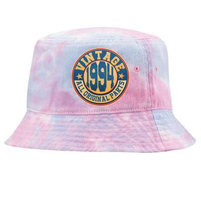 Vintage All Original Parts Emblem Shield 1994 30th Birthday Tie-Dyed Bucket Hat