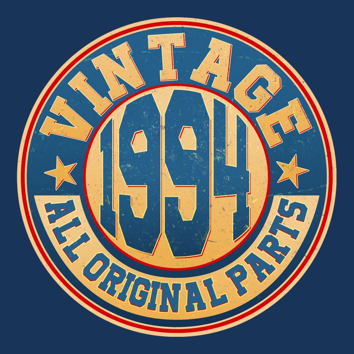 Vintage All Original Parts Emblem Shield 1994 30th Birthday Baby Bodysuit