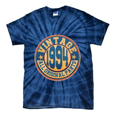 Vintage All Original Parts Emblem Shield 1994 30th Birthday Tie-Dye T-Shirt