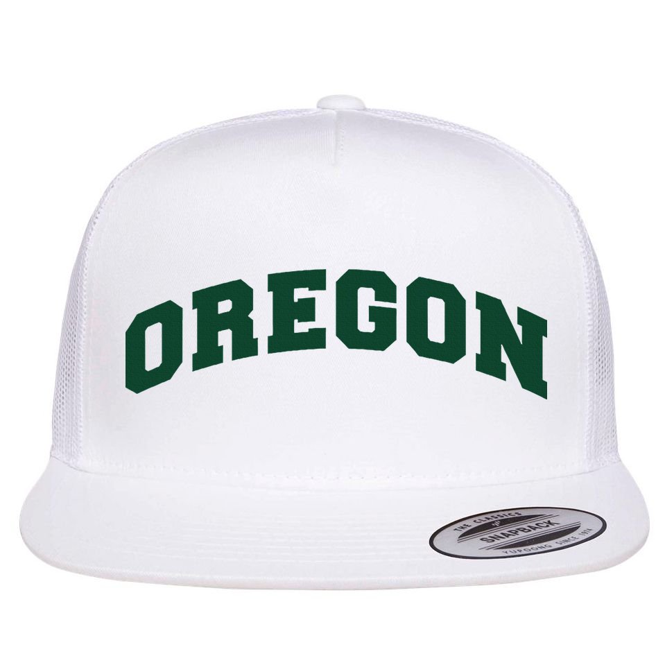 Varsity Arch Oregon Flat Bill Trucker Hat