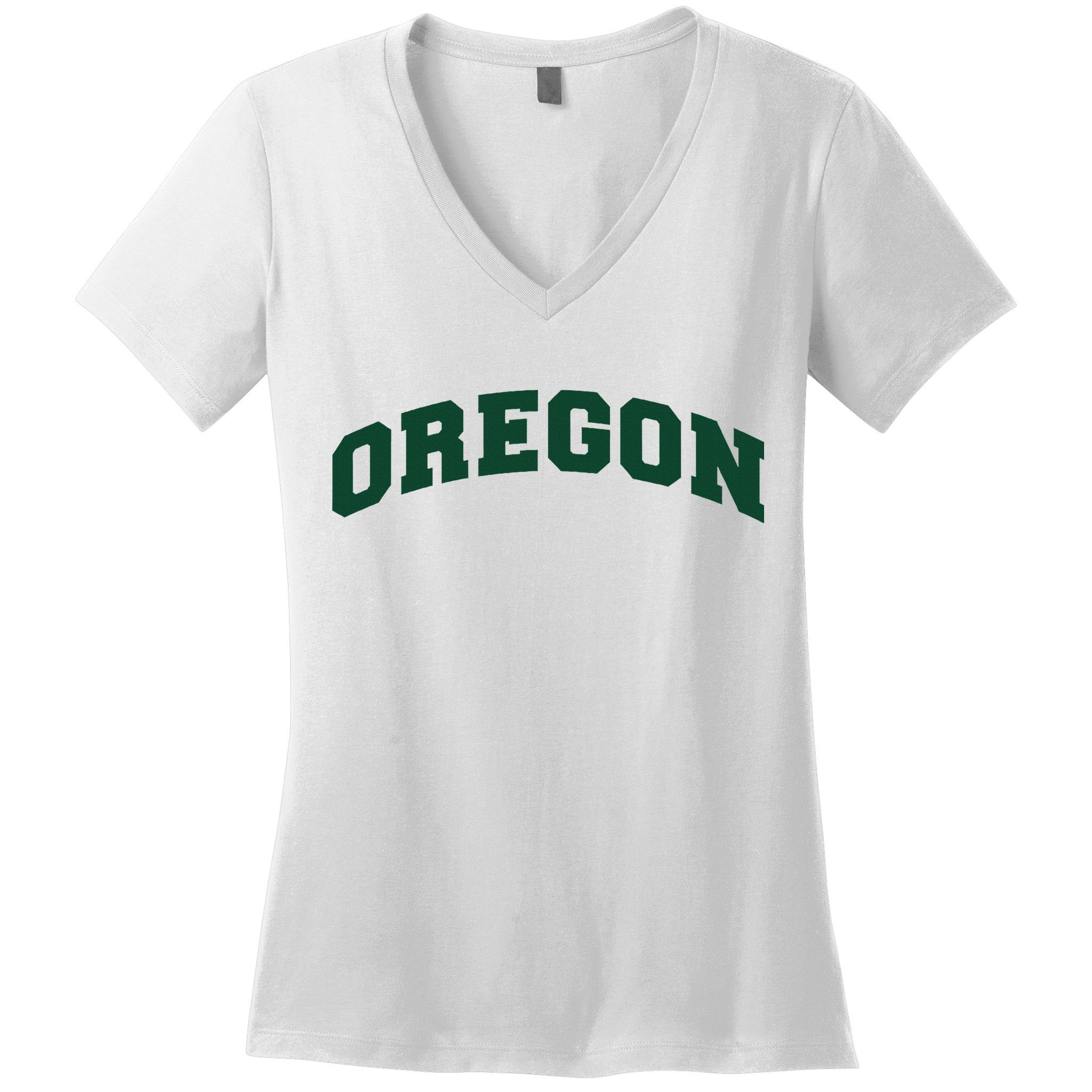 Varsity Arch Oregon Women's V-Neck T-Shirt